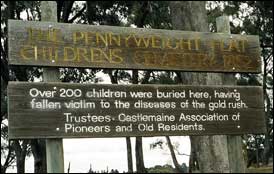 Pennyweight Flat Children's Cemetery sign