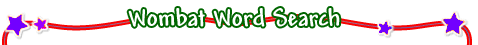 Wombat Word Search Game
