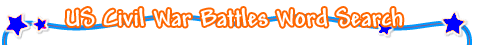 US Civil War Battles Word Search Game