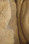 A crack in the rocks