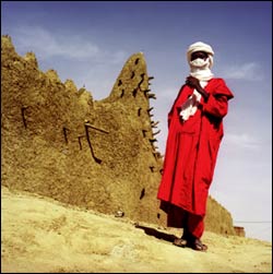 Desert person wearing loose clothing