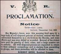 Proclamation requesting Miners to return to work