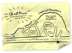 Sketch of Ghost Mine claim tunnels
