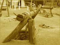 Bucket and winch of small miners claim