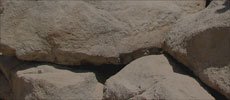 Rock pile in the mine tunnel