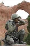 Statue of Navajo Code Talker at Window Rock
