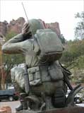 Statue of a Navajo Code Talker at the Window Rock monument