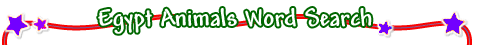 Egypt Animals Word Search Game
