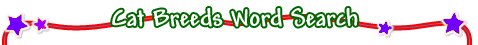 Cat Breeds Word Search Game