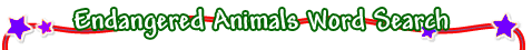 Endangered Animals Word Search Game