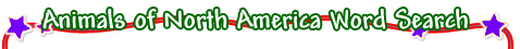 Animals of North America Word Search Game